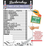 Banner Barbearia Cabelo Barba Corte - Preços Escreve E Apaga