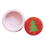 Molde De Silicone Redonda Pinheiro De Natal Ib-1766