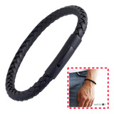 Pulsera Para Hombre Cuero Trenzado Manilla Para Hombres 