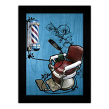 Quadro Decorativo Grande Salão Barber Shop Cadeira Barbearia