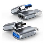 Paquete De 2 Adaptadores Usb A A Usb C Y Adaptadores Usb-c