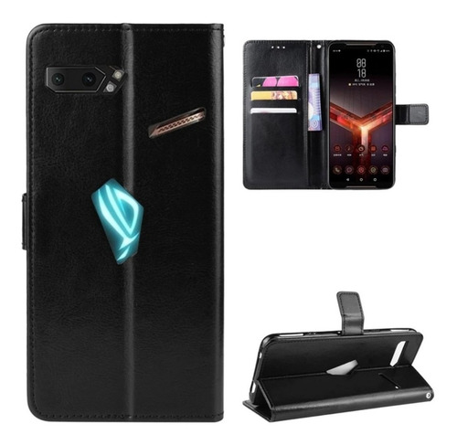Case / Capa Flip P/ Asus Rog Phone 2 Zs660kl + Brinde