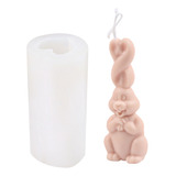 Molde De Silicona Para Velas Con Forma De Conejo De Pascua,