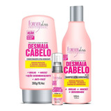 Desmaia Cabelo Forever Liss Shampoo + Condicionador + Sérum