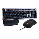 Combo Teclado Rgb Mecanico + Mouse Optico Orion 3200 Dpi