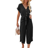 Palazzo Jumper Dama Moda Casual Jumpsuit Con Bolsillo