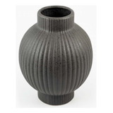 Florero Decorativo 31004 En Ceramica Negro Grande