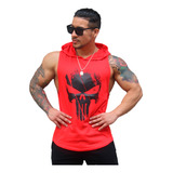 Polera Capucha Sin Manga Gym / Musculosa The Punisher