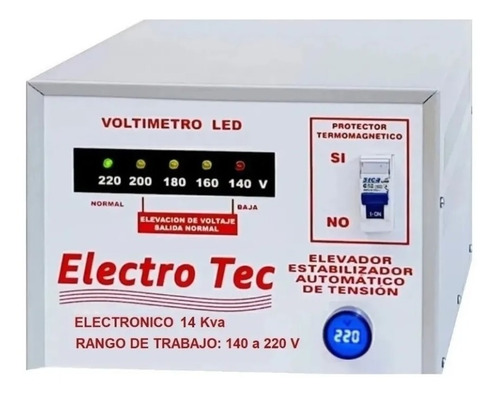 Elevador Estabilizador Automático Tension 14000 Va 140-220v