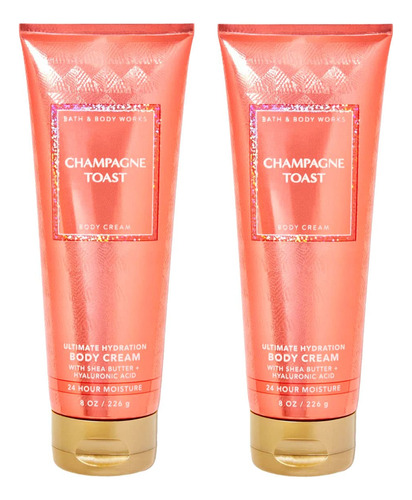 Bath And Body Works 2 Pack Champagne Toast Ultra Shea Crema.