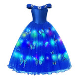 Vestido De Princesa 3d Para Niña  Elsa Anna Aurora  Fiesta I