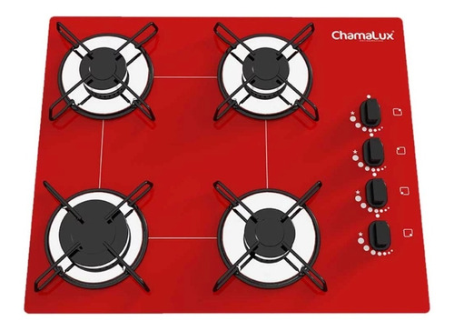 Fogão Cooktop Ultra Chama 4 Bocas Marrom - Chamalux