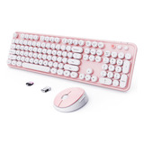 Combo De Teclado Y Mouse Inalámbricos, Máquina De Escribir E