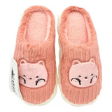 Pantuflas 100% Algodón Tipo Corderito Diseño Oso Bear Cute