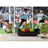Vinilos Decorativos Pared Messi Maradona Copa Del Mundo 86