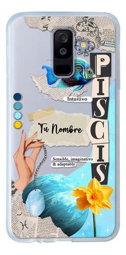 Funda Para Galaxy Mujer Signo Zodiaco Piscis Con Tu Nombre