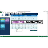 Planilha Dim. Projeto Elétrico Plus + Blocos Eletr. Autocad