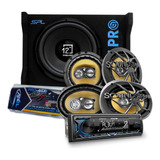 Kit Autoestereo + Subwoofer +bocinas 6x9 Y 6.5 + Kit Cables