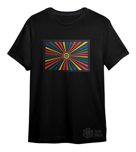 Camiseta Led Eletronica Camisa Luminosa 02 - Arco-íris
