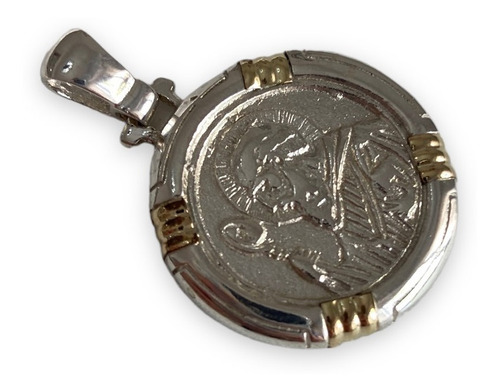 Dije Plata 925 Oro 18k Medalla Santo San Benito Unisex 29mm