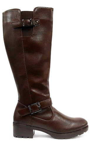 Bota Montaria Mooncity Fivelas Salto Bloco Baixo 72154 33/40