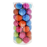 50 Piezas De Esferas Colores Brillantes 8cm Cada Una Premium