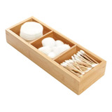 Caja Organizador Baño Cocina Madera Bambu 3 Divisiones