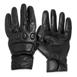 Guantes Motociclista De Piel Para Frio Termico Wkl 1991 Color Negro Talla L