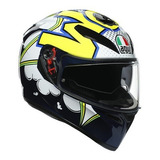 Casco Agv K3 Sv Bubblee Valentino Rossi 46 Moto Gp 