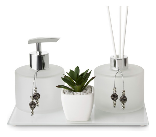 Kit Lavabo Saboneteira E Aromatizador De Ambiente Picolo