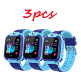 3 Piezas Azul Smartwatch De C/localizador Lbs/llamada Sos P/
