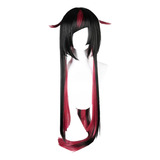 Peluca De Cosplay De Anime Para Mujer, Para Adultos, Negra,