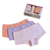 Pack En Caja 3 Minishorts Lisos De Nena