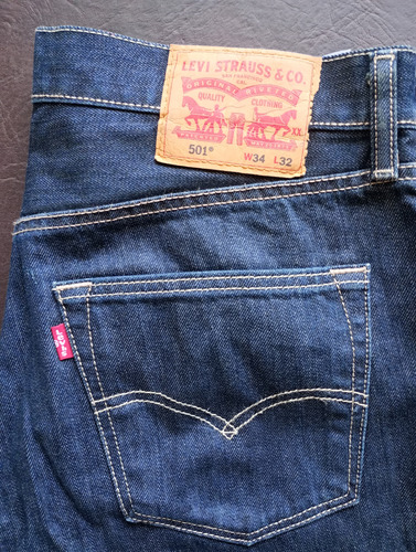 Jean Hombre Levi's 501® Original W34 L32 (talle 44) Azul 