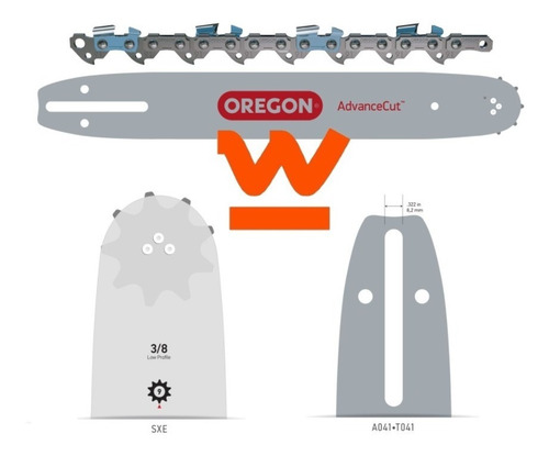 Espada Y Cadena Motosierra Echo Cs 353 Es Oregon 14'' - 35cm