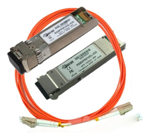 Kit  1 Sfp10g E 1 Xfp Mm 850nm Com 1 Cordão 3m