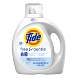 Tide Free & Gentle Jabón Líquido Detergente Para Ropa, 80.