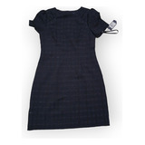 Vestido Tommy Hilfiger De Mujer Talla 6 Azul Con Plateado