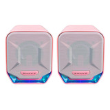 Parlantes Snake Gamer Najash Pinkker Nj320 Rgb Color Rosa