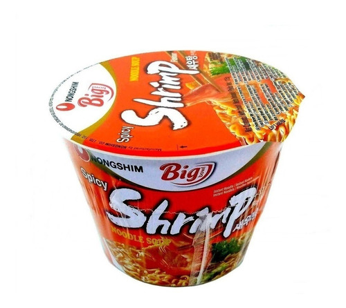 Lamen Miojo Camarão Shrimp Spicy Big Cup - Nong Shim 100g