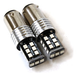 Foco Led 1157 15smd 12v Rojo Fijo/strobo