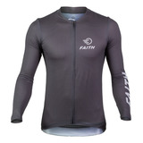 Gray Jersey (tricota) Manga Larga - Hombre - Ciclismo