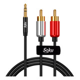 Cable Audio Auxiliar 3.5 Mm Macho A 2 Rca Basic Hifi