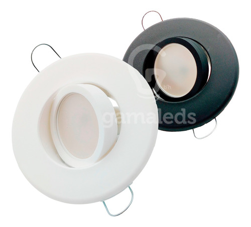 Pack X10 Spot Led Embutir Circular Plastico + Dicro Led 7w