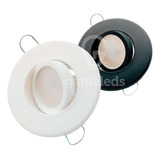 Pack X10 Spot Led Embutir Circular Plastico + Dicro Led 7w