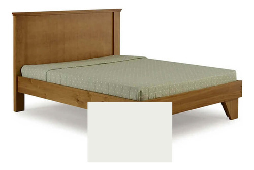 Cama Casal Madeira Maciça Slim Peseira Baixa Branco