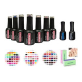 Kit Inicial Insumos Esmaltes Semipermanentes Base Top Lima !