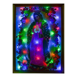 Luces Navideñas Virgen De Guadalupe Multicolor Led Ahorrador