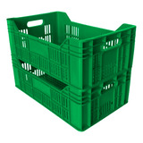 10 Caixas Plástico Agricola Hortifruti Mercado Vazadas Cores