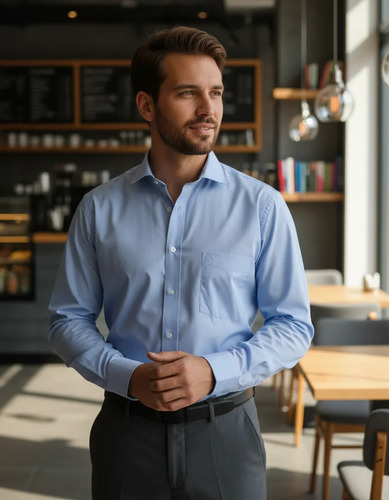 Camisa De Vestir Corte Slim Para Hombre Pierre Cardin 1084ar
